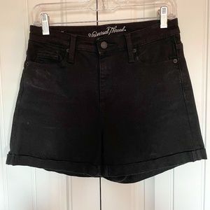 Universal Thread Black Mid-Length High-Waist Shorts Size 6/28R